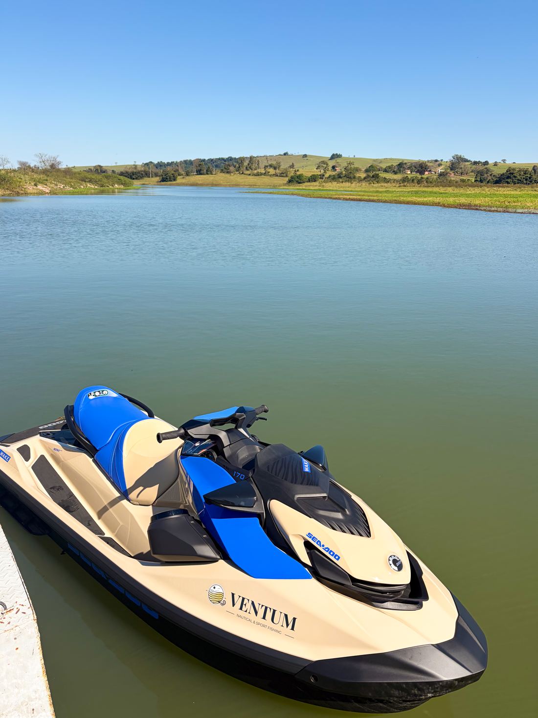 Jet ski da Ventum atracado na represa